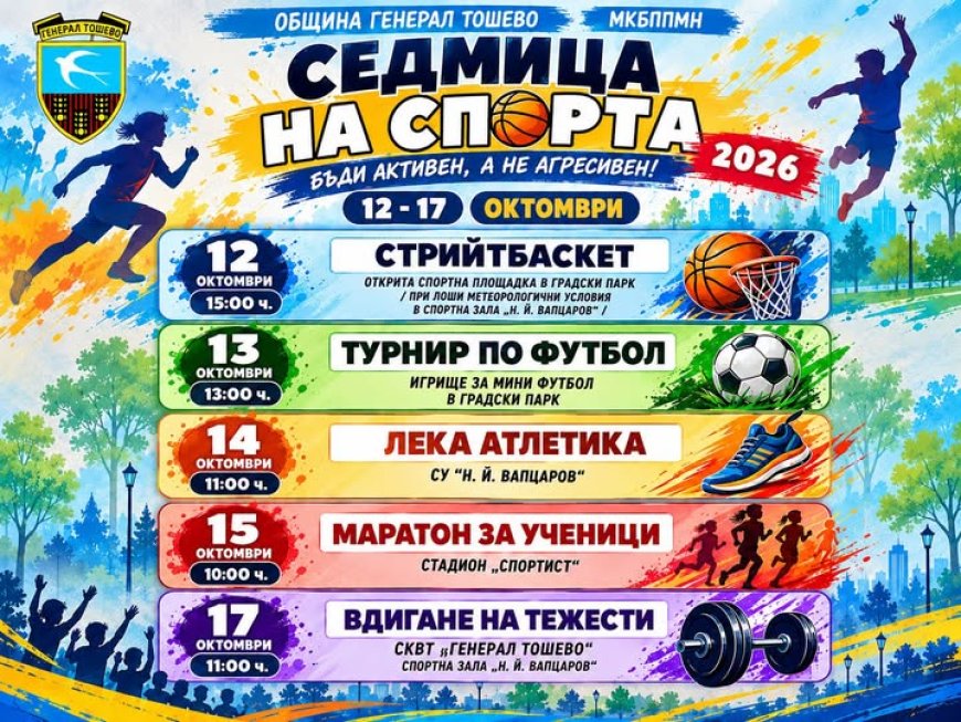 Седмица на спорта в Генерал Тошево