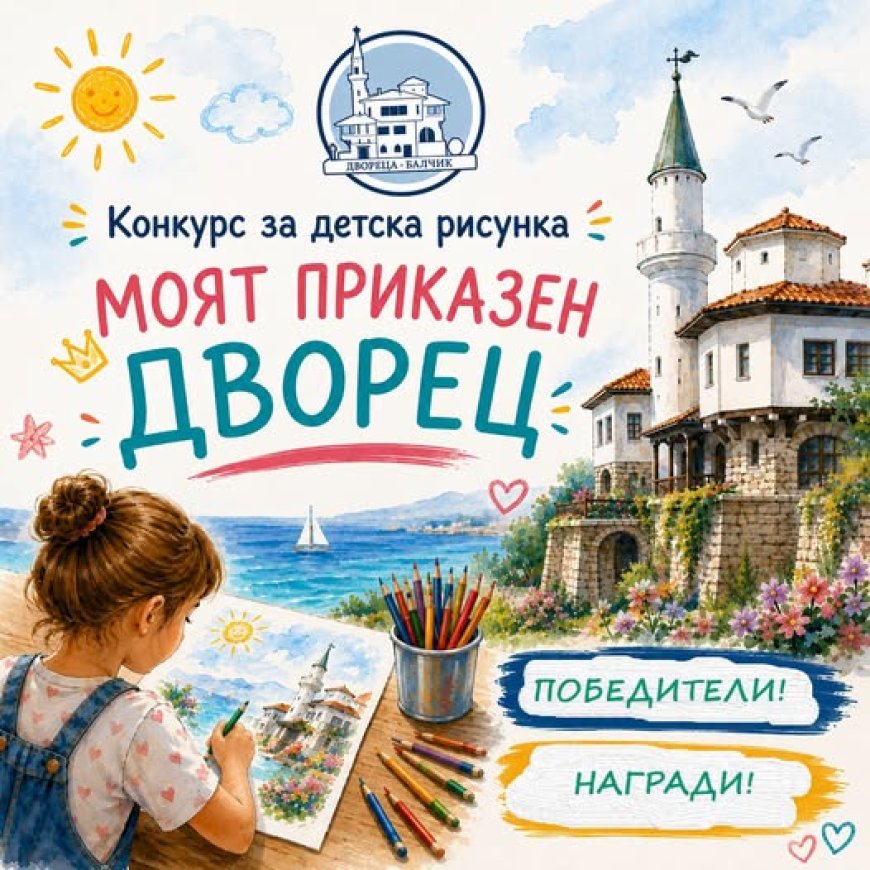 Ясни са победителите в Първия Детски национален конкурс за рисунка „Моят приказен дворец“