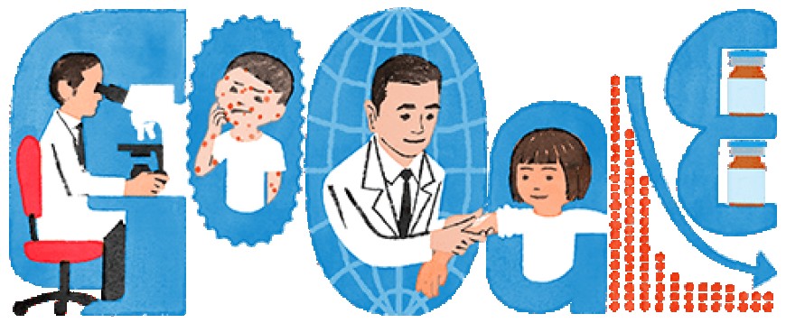Днешният дудъл е в чест на откривателя на ваксината срещу варицела