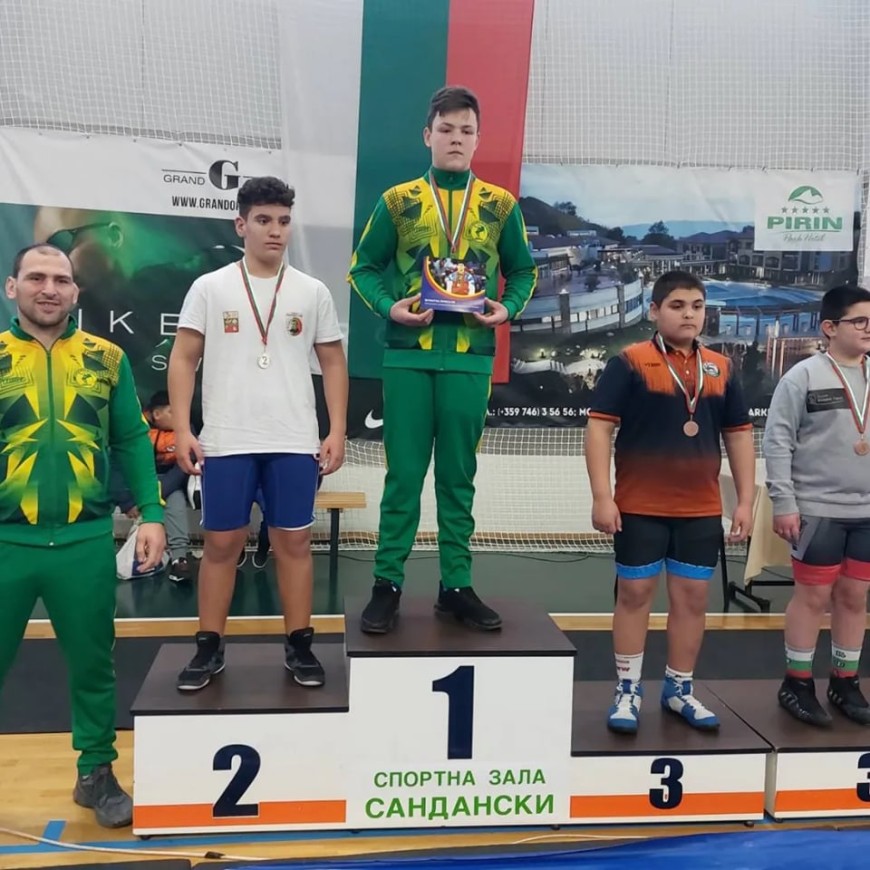 Възпитаник на Спортното училище в Добрич – шампион в Държавния шампионат по борба в Сандански
