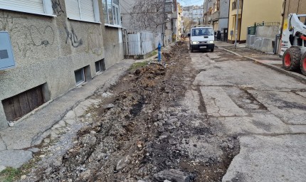 Ремонтите по улиците „Майор Векилски“ и „Капитан Андреев“ продължават