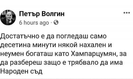 102-годишна жена заведе гражданско дело срещу Петър Волгин